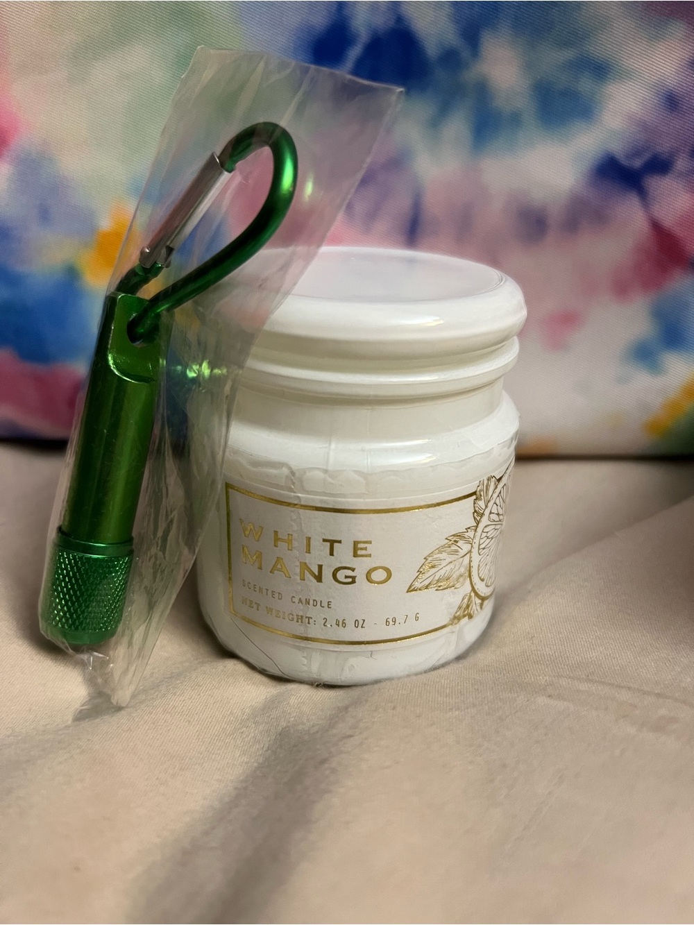 NEW🔦Mini Portable Clip Flashlight & 🕯️ White Mango Candle